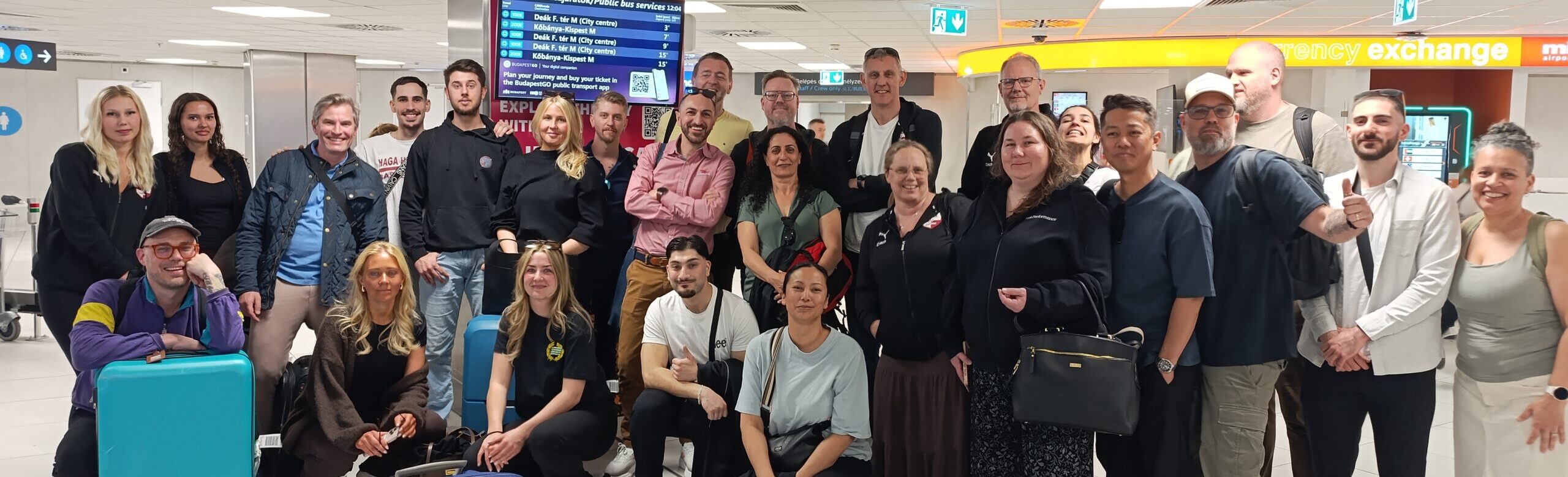 KFUM Haga Haninges ledargrupp på väg till budapest
